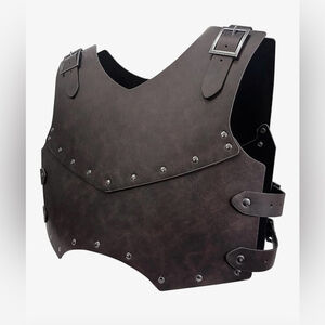 NEW HiiFeuer Medieval Faux Leather Chest Armor Retro Mercenary Knight Archer